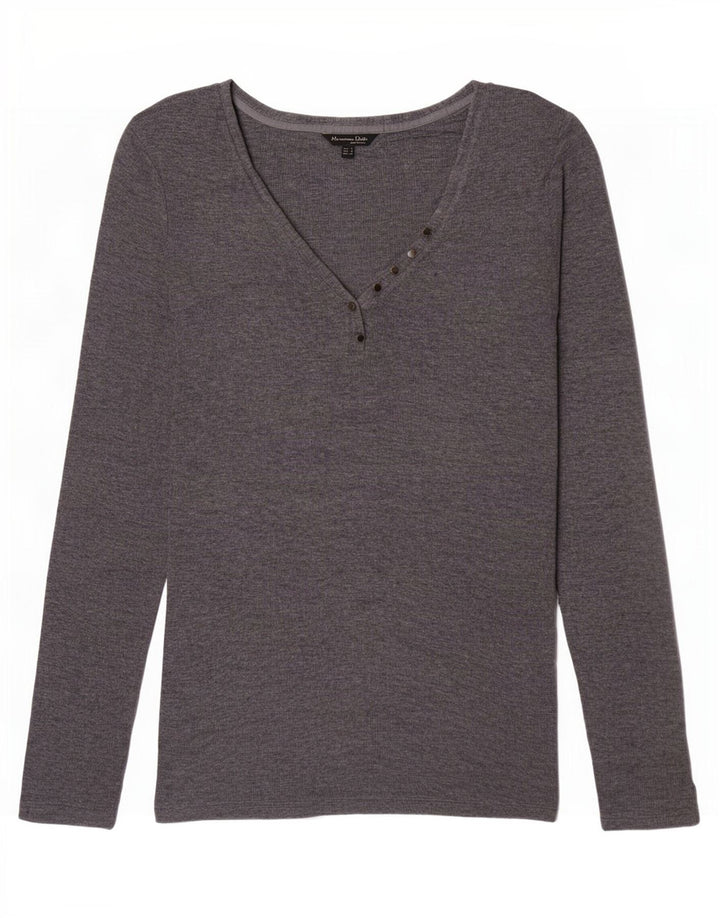Massimo Dutti Γυναικείο μακρυμάνικο τοπ UK 10 Small Grey