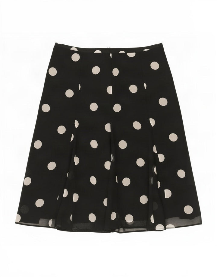 Marks & Spencer Γυναικεία φούστα σε γραμμή Α UK 12 Medium W30 Μαύρη Πουά