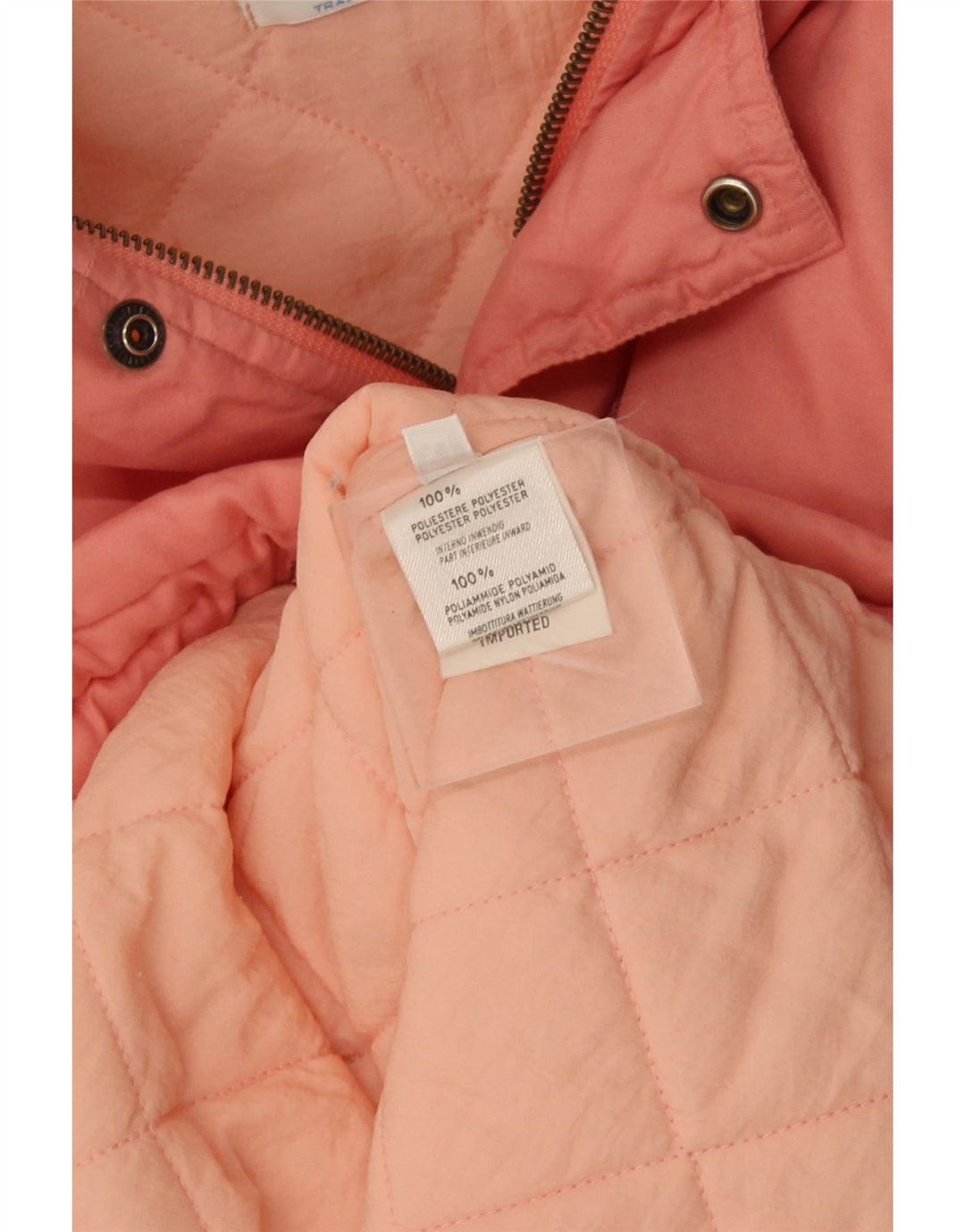 Γυναικείο μπουφάν με κουκούλα Benetton UK 18 XL Pink Polyester