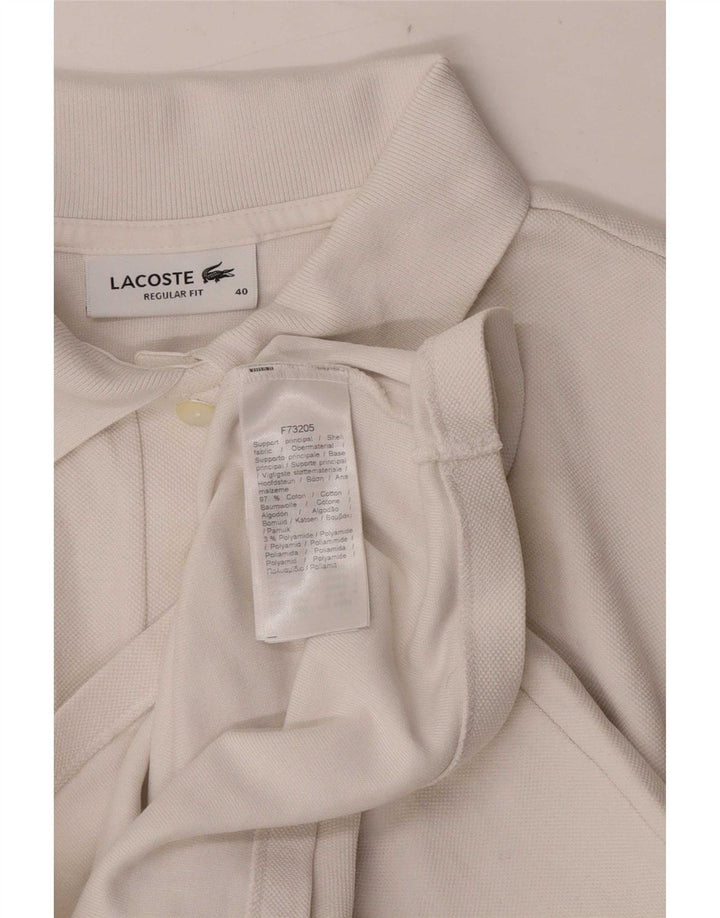 Lacoste Γυναικείο πουκάμισο Polo Regular Fit Μέγεθος 40 Μεσαίο λευκό βαμβακερό