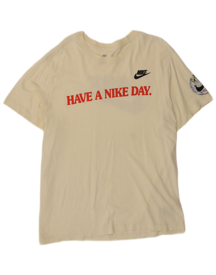 Ανδρικό γραφικό T-shirt Nike XL, κίτρινο βαμβακερό