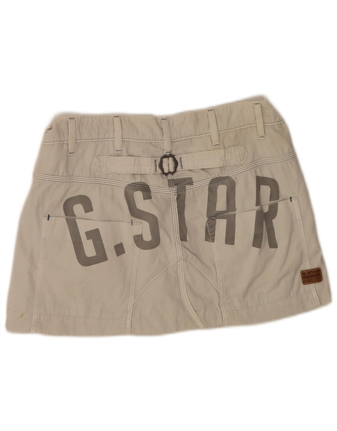 G-Star Γυναικεία Γραφική Μίνι Φούστα W32 Μεγάλη Μπεζ Βαμβακερή
