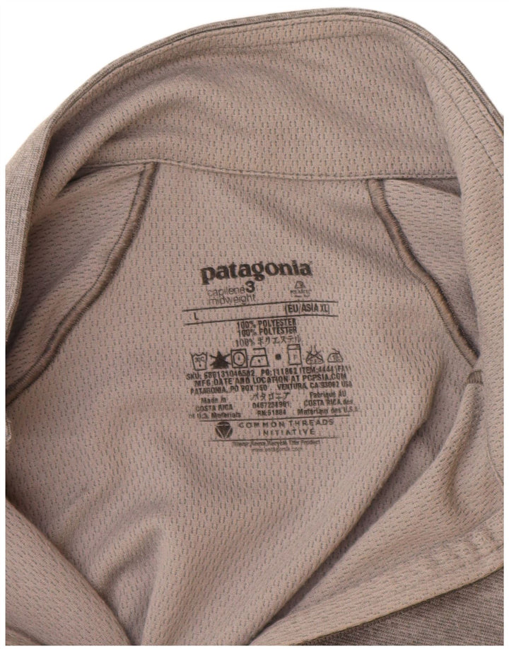 Ανδρική φόρμα πουλόβερ με φερμουάρ PATAGONIA Top Large Grey Polyester