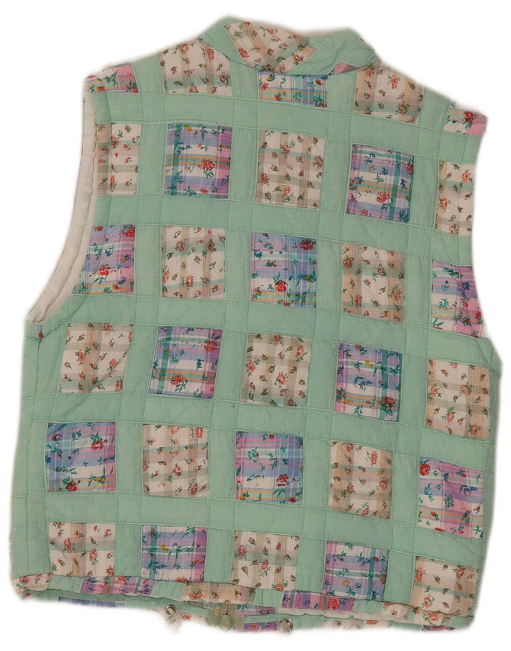 Trissi Γυναικείο Gilet IT 40 Βαμβακερό Medium Green Patchwork