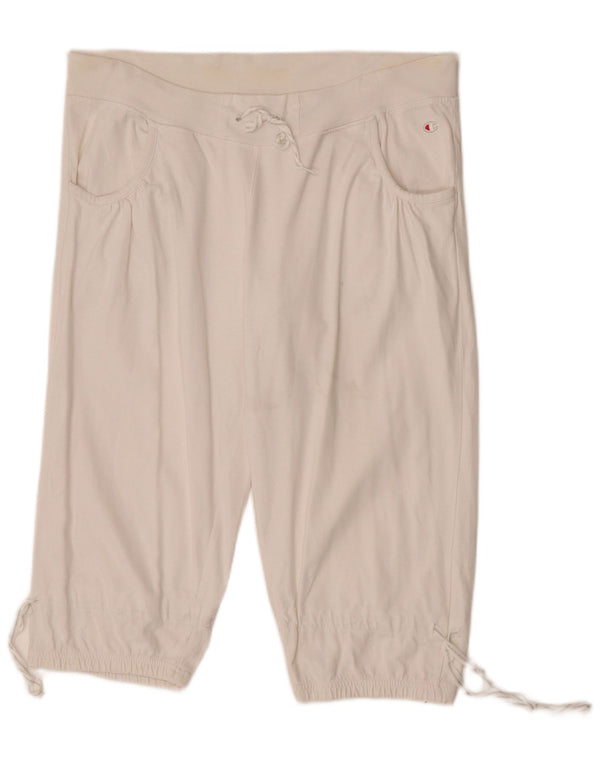 Champion Womens Capri Tracksuit Trousers Joggers UK 18 XL White Cotton