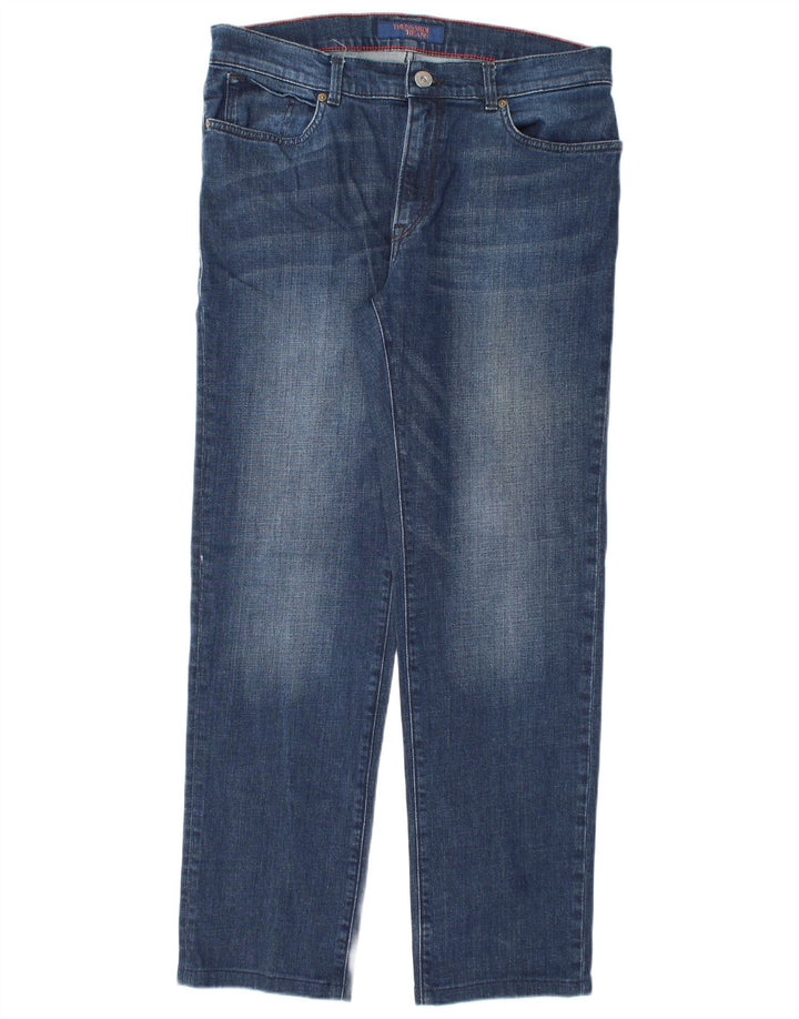 Ανδρικό τζιν Trussardi ίσιο W35 L31 Μπλε βαμβακερό