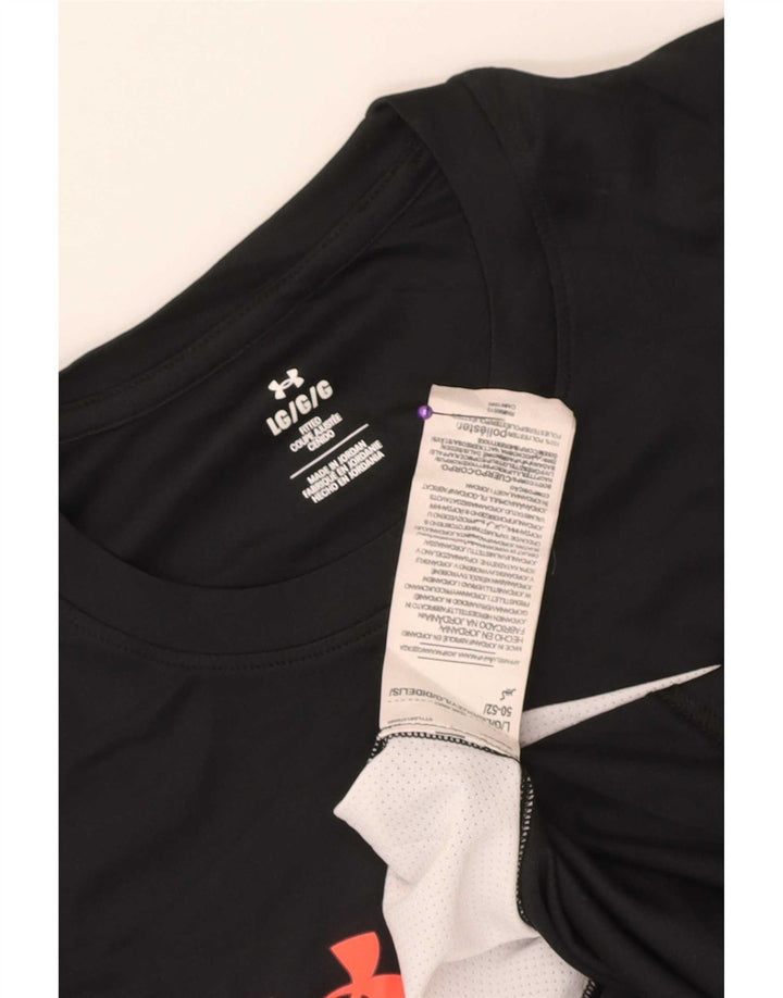 Ανδρικό μπλουζάκι Under Armour Top Large Black Colourblock Πολυεστέρας