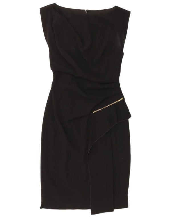 Coast Womens Sleeveless Sheath Dress UK 8 Small Black Triacetate