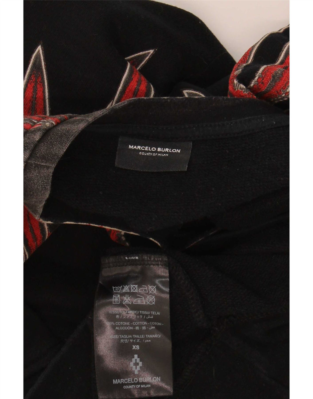Marcelo Burlon Ανδρικό φούτερ με αφηρημένο σχέδιο Jumper XS Μαύρο βαμβακερό