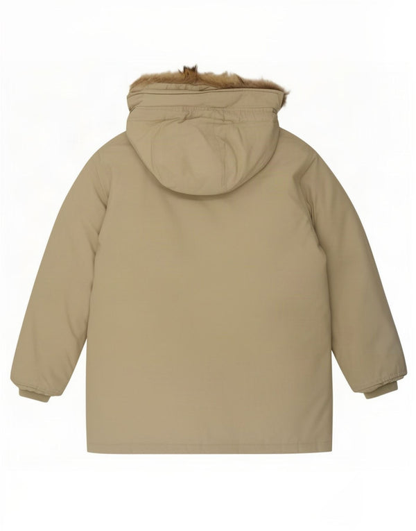 Woolrich Mens Hooded Padded Jacket UK 36 Small Beige