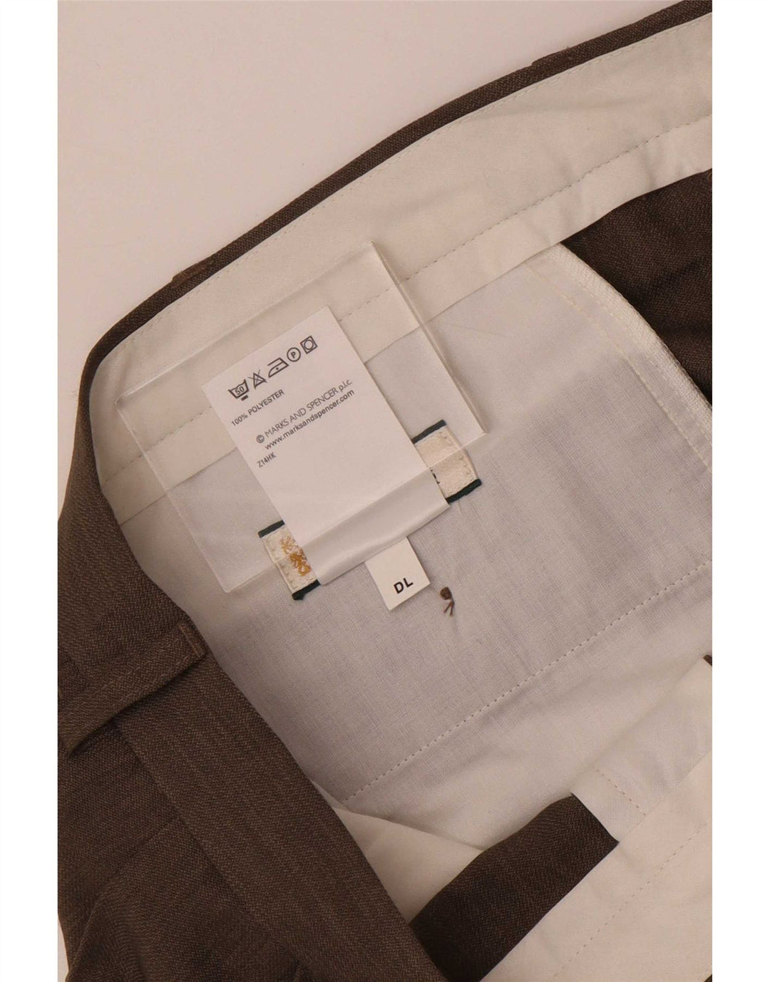 Marks & Spencer Ανδρικό παντελόνι με καρφίτσα W38 L31 Γκρι πολυεστέρας