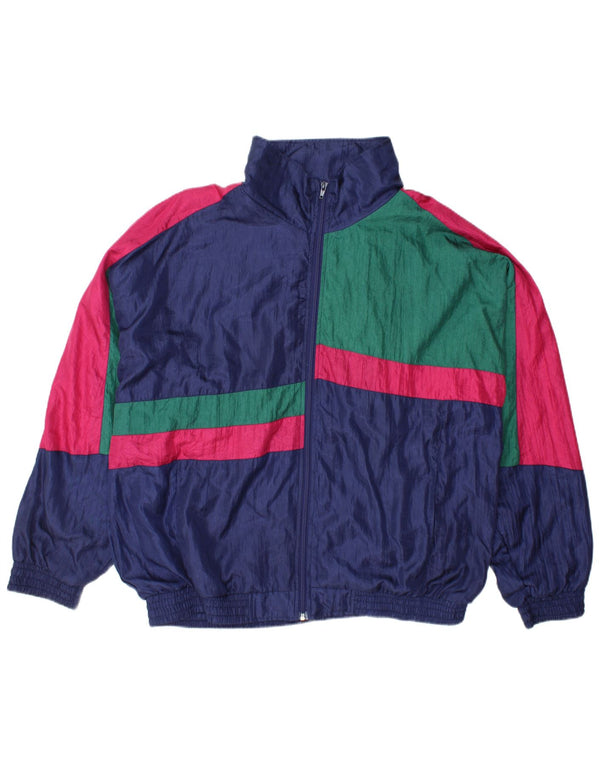 Ανδρική φόρμα Vintage Top Jacket Large Navy Blue Colorblock Nylon