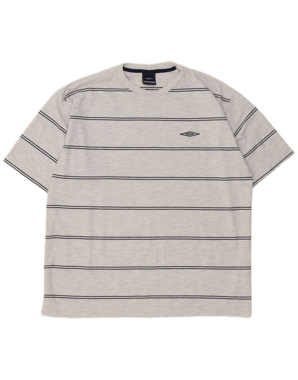 Ανδρικό T-Shirt Umbro Top XL Γκρι ριγέ πολυεστέρα