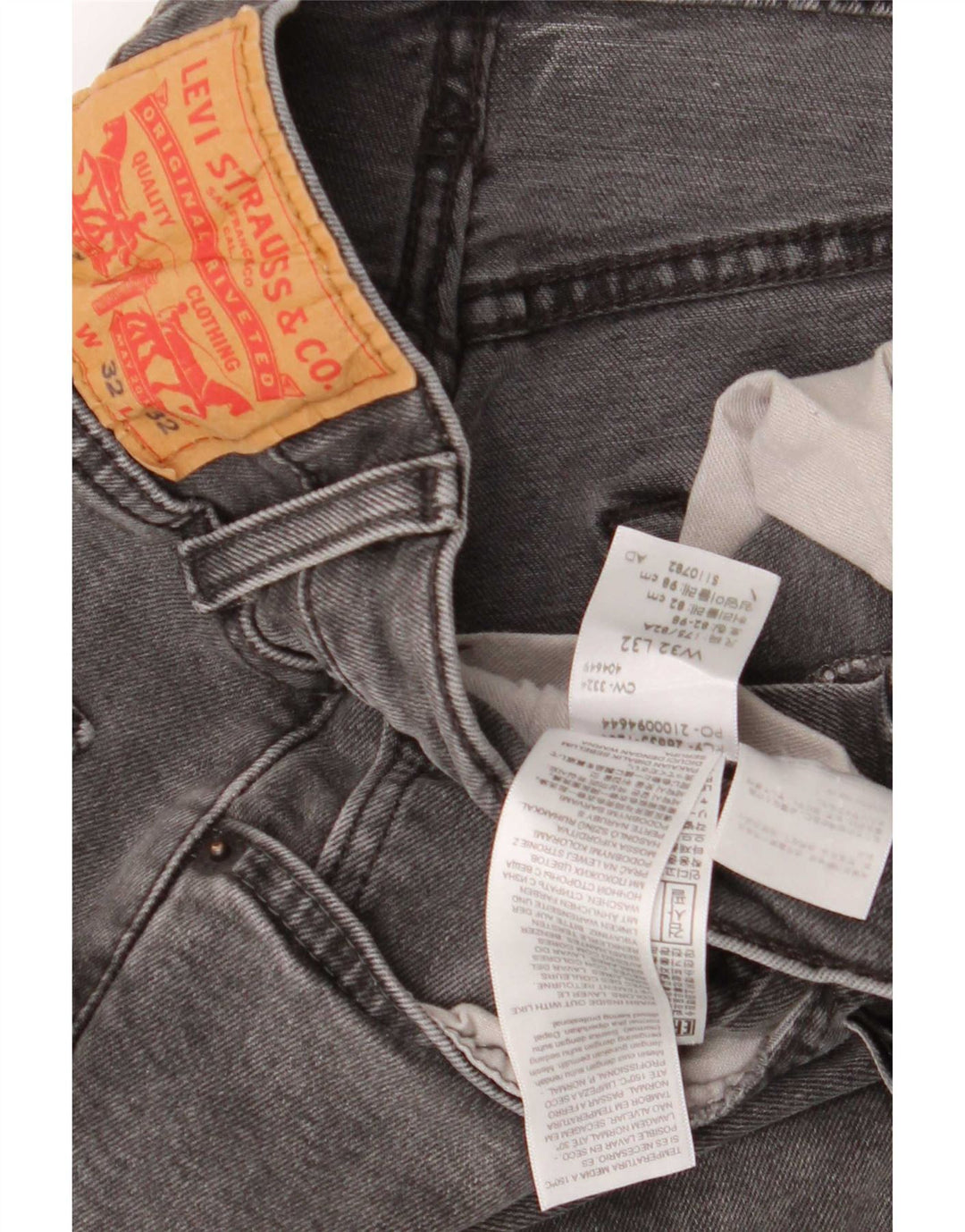 Levi's Mens 512 Slim Tapered Jeans W32 L32 Γκρι βαμβακερό