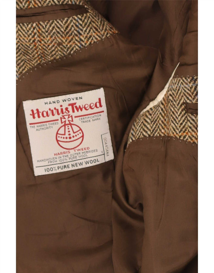 Harris Tweed Ανδρικό σακάκι σακάκι με 2 κουμπιά UK 42 XL καφέ καρό νέο μαλλί
