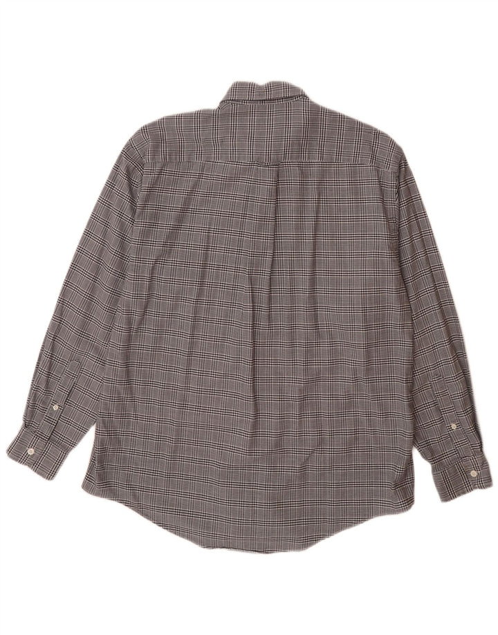 NAUTICA Ανδρικό φανελένιο πουκάμισο Βαμβακερό Houndstooth μεσαίου μπλε ναυτικού