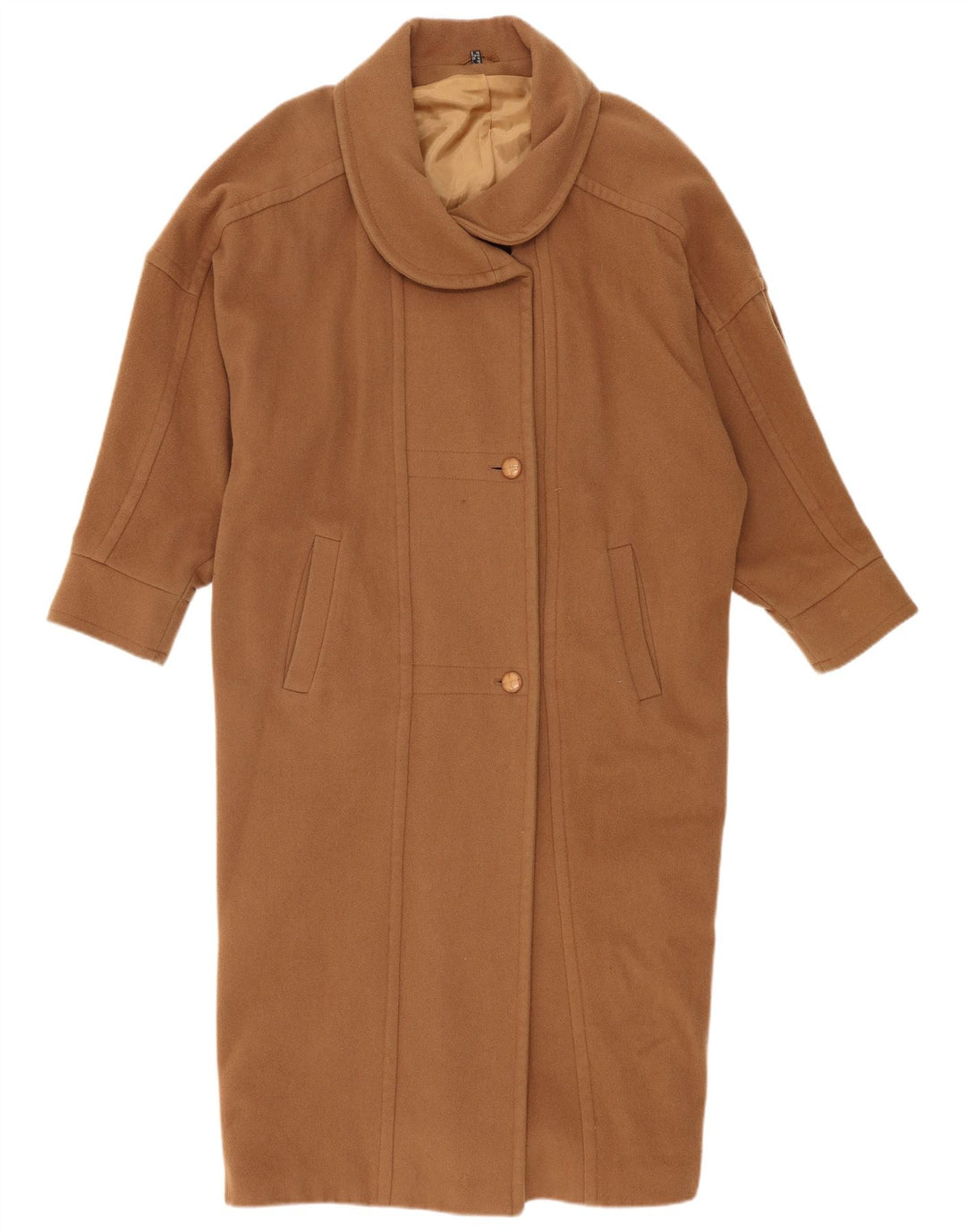 Vintage Γυναικείο Oversized Πανωφόρι UK 14 Large Brown Wool