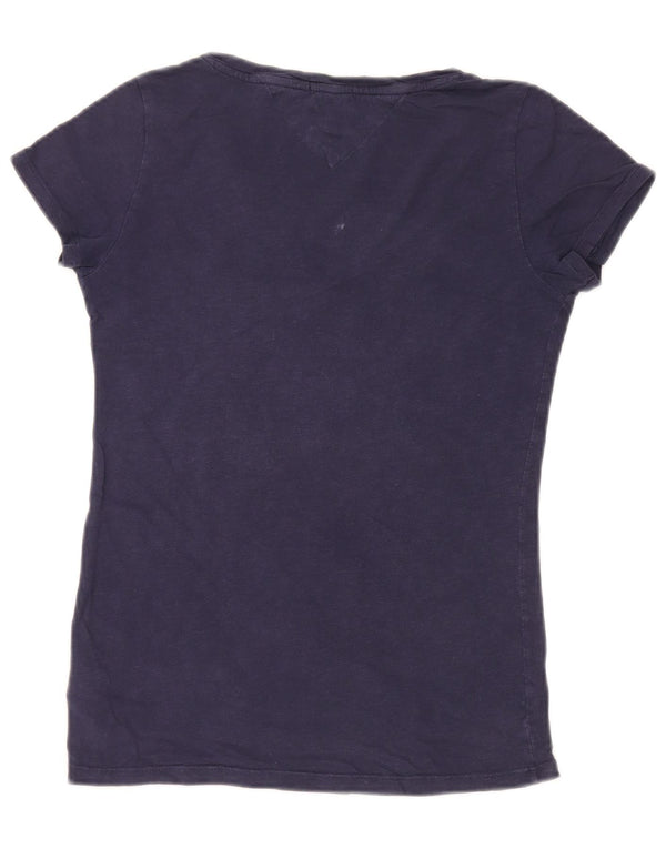 Γυναικείο γραφικό μπλουζάκι Tommy Hilfiger Top UK 10 Small Navy Blue από βαμβάκι