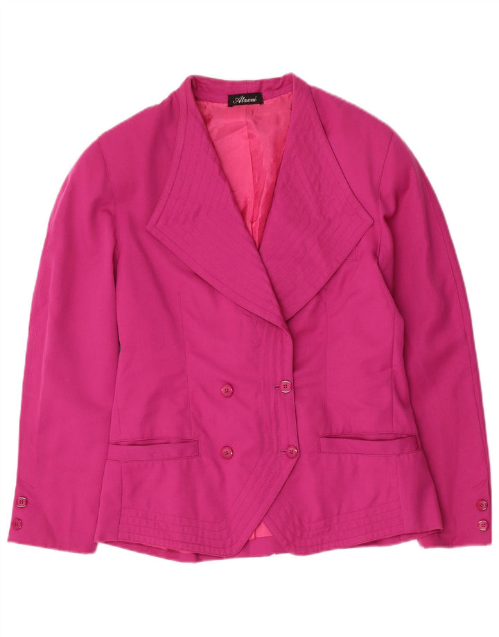 Vintage γυναικείο σακάκι με διπλό στήθος UK 12 Medium Pink