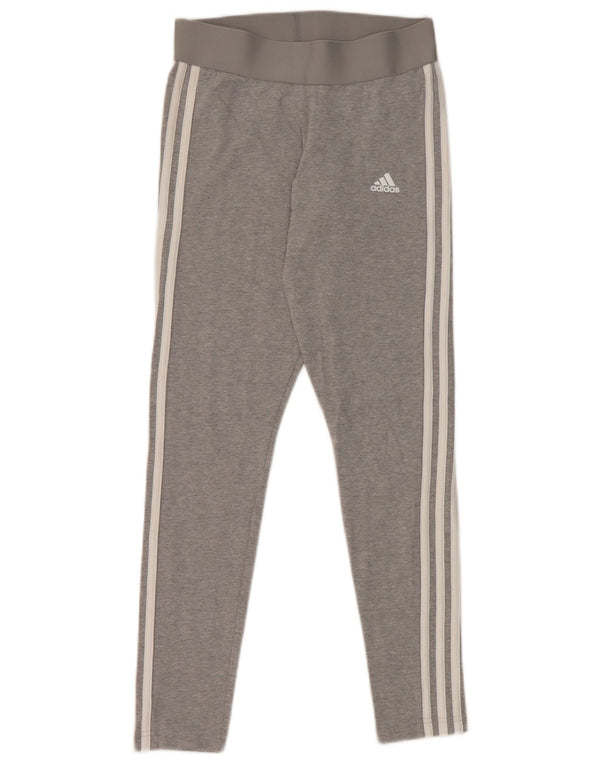 Γυναικείο κολάν Adidas UK 8 μικρό γκρι βαμβακερό