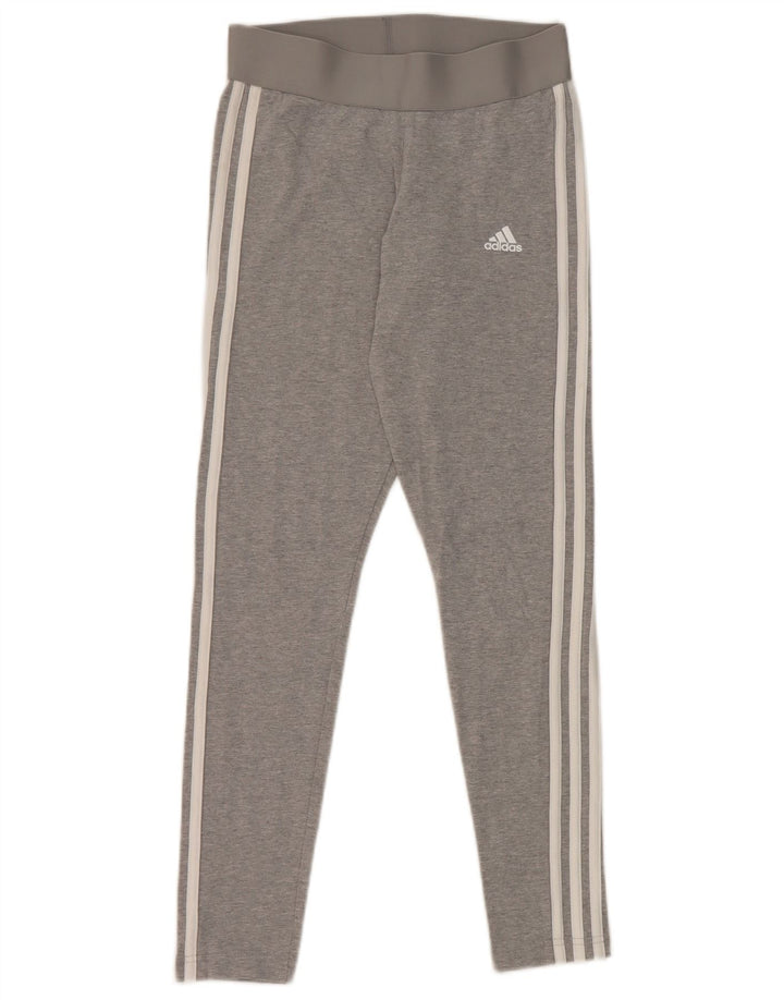 Γυναικείο κολάν Adidas UK 8 μικρό γκρι βαμβακερό