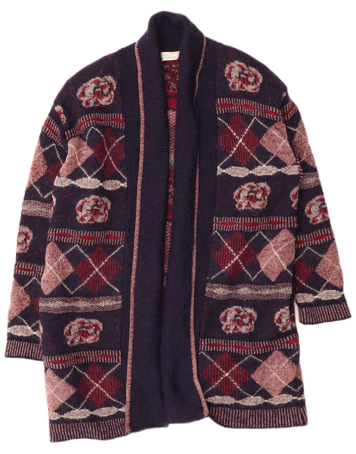 Marks & Spencer Γυναικείο πουλόβερ Longline Cardigan UK 12 Medium Navy Blue