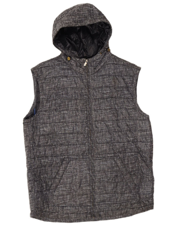 Massimo Dutti Ανδρική κουκούλα με επένδυση Gilet UK 44 2XL Navy Blue Polychlorid