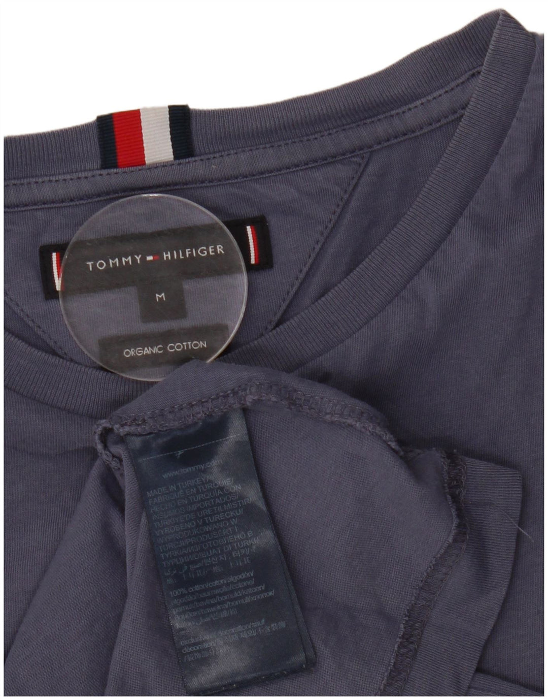 Ανδρικό γραφικό T-Shirt Tommy Hilfiger Τοπ μεσαίου μπλε βαμβακερό
