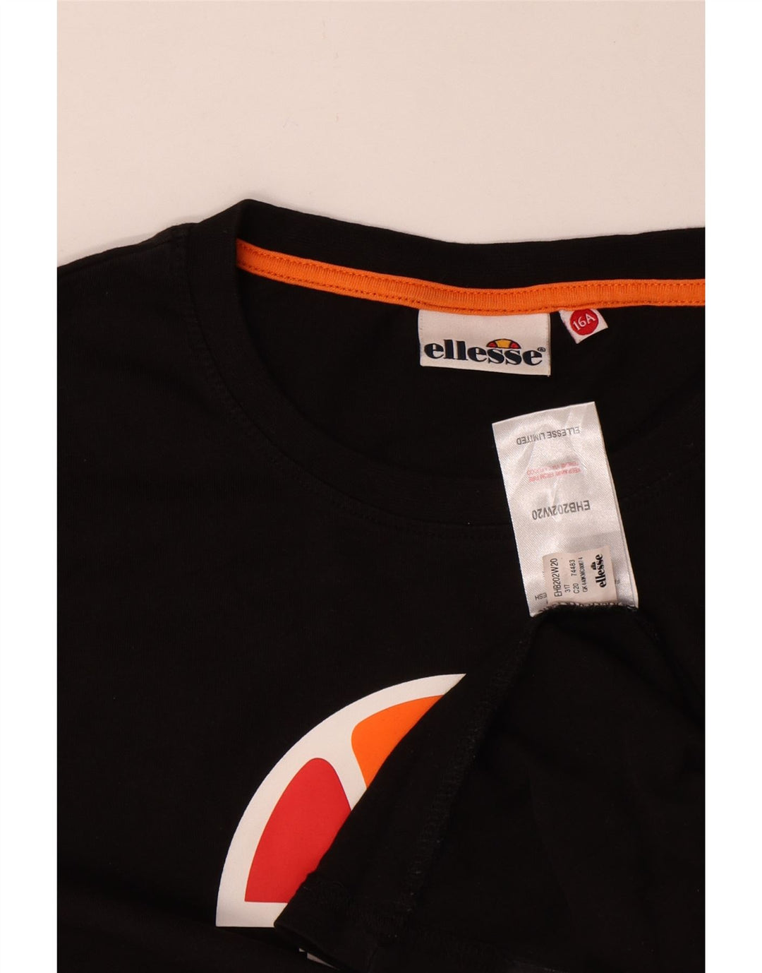 Ellesse Boys Graphic Top Μακρυμάνικο 15-16 ετών Μαύρο Βαμβακερό
