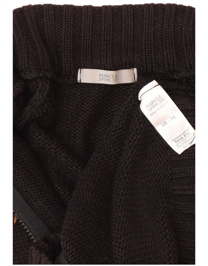 Marks & Spencer Γυναικεία Ζακέτα πουλόβερ UK 14 Μεσαίο Μαύρο Ακρυλικό