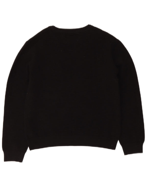 Zara Boys Boat Neck Jumper πουλόβερ 11-12 ετών Μαύρο βαμβακερό