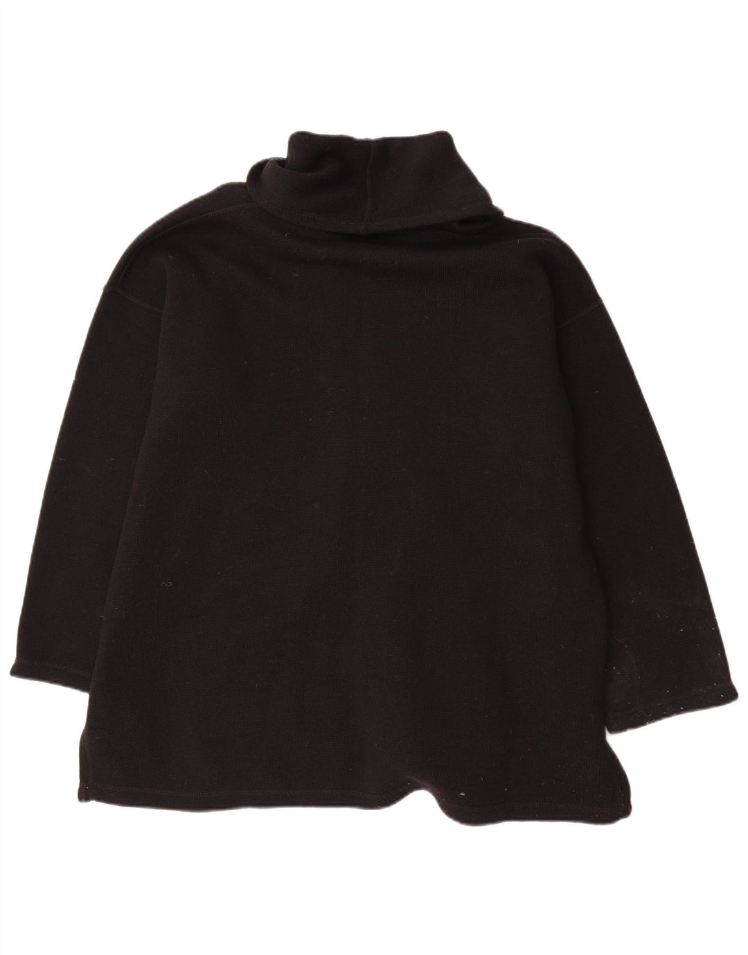 Vintage γυναικείο oversized ζακέτα πουλόβερ UK 14 μεσαίο μαύρο μαλλί