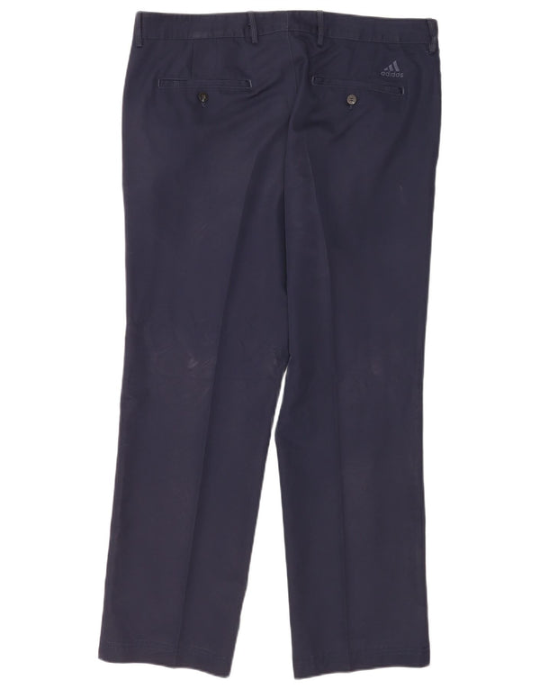 Adidas Mens Climalite Chino Trousers W36 L29 Navy Blue Polyester