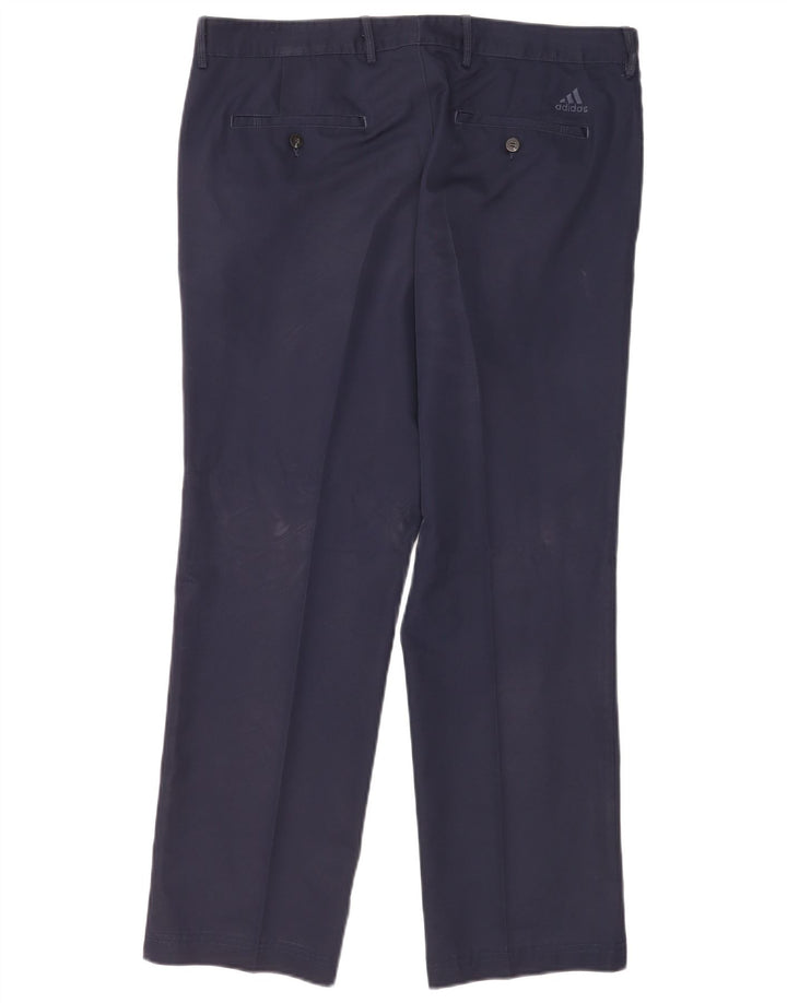 Adidas Mens Climalite Chino Trousers W36 L29 Navy Blue Polyester