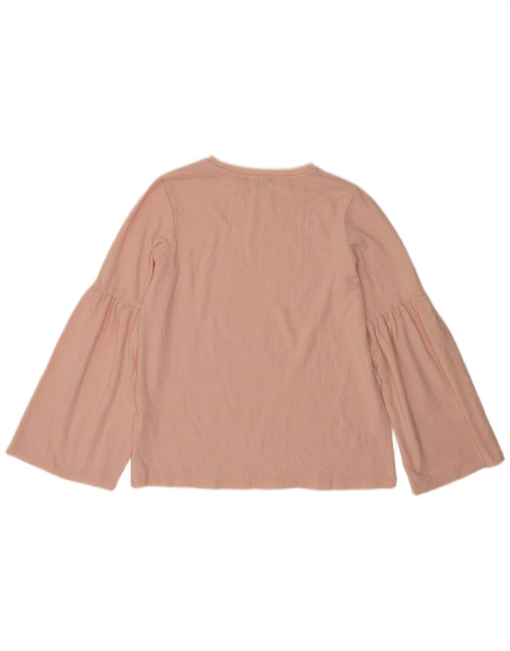 Zara Γυναικεία μπλούζα Trafaluc μακρυμάνικη μπλούζα UK 14 Medium Pink Polyester