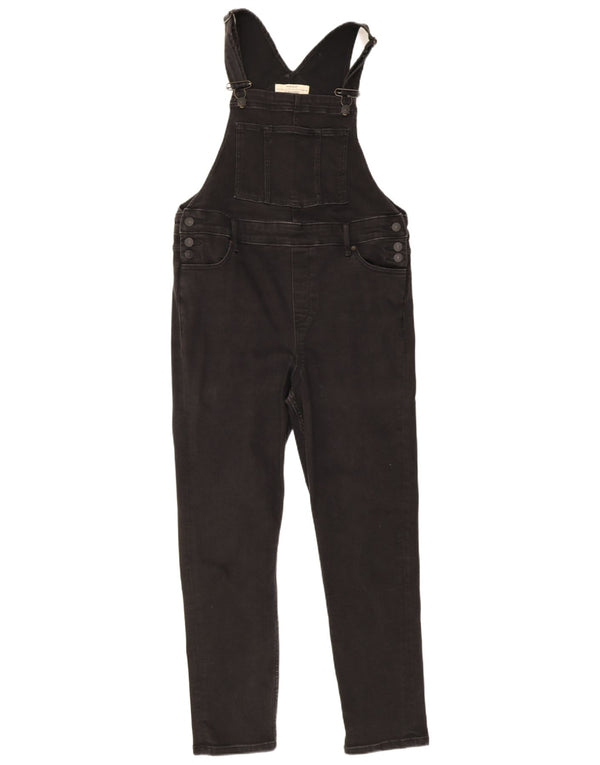 White Stuff Γυναικεία Dungarees Skinny Jeans UK 14 Large W36 L28 Black