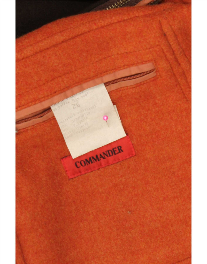 Commander Ανδρικό παλτό Duffle με κουκούλα UK 42 XL Καφέ μαλλί