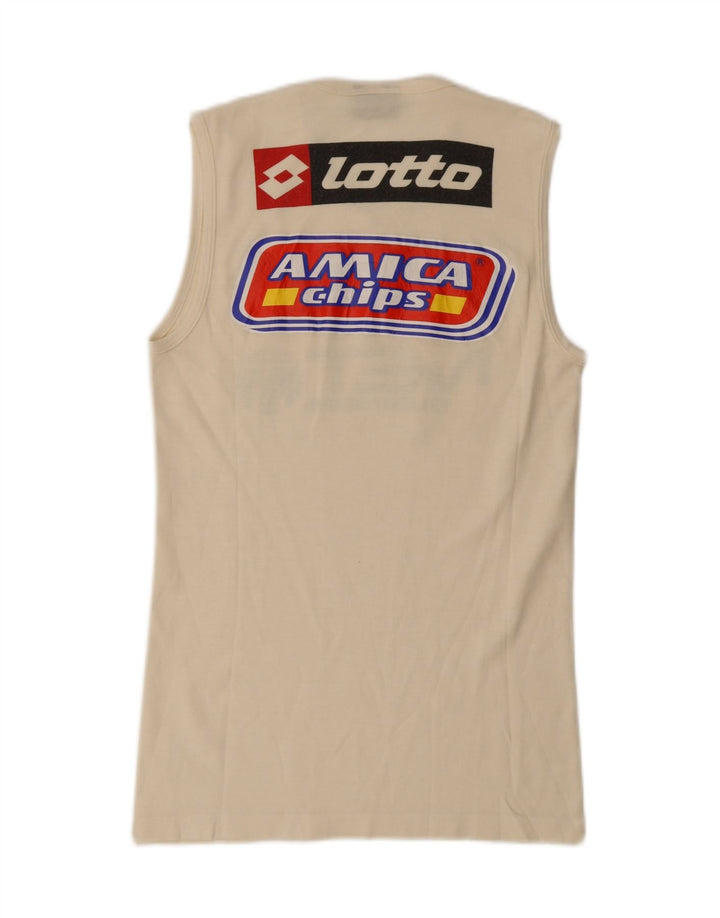 Ανδρικό γραφικό γιλέκο Lotto Small Off White Βαμβακερό