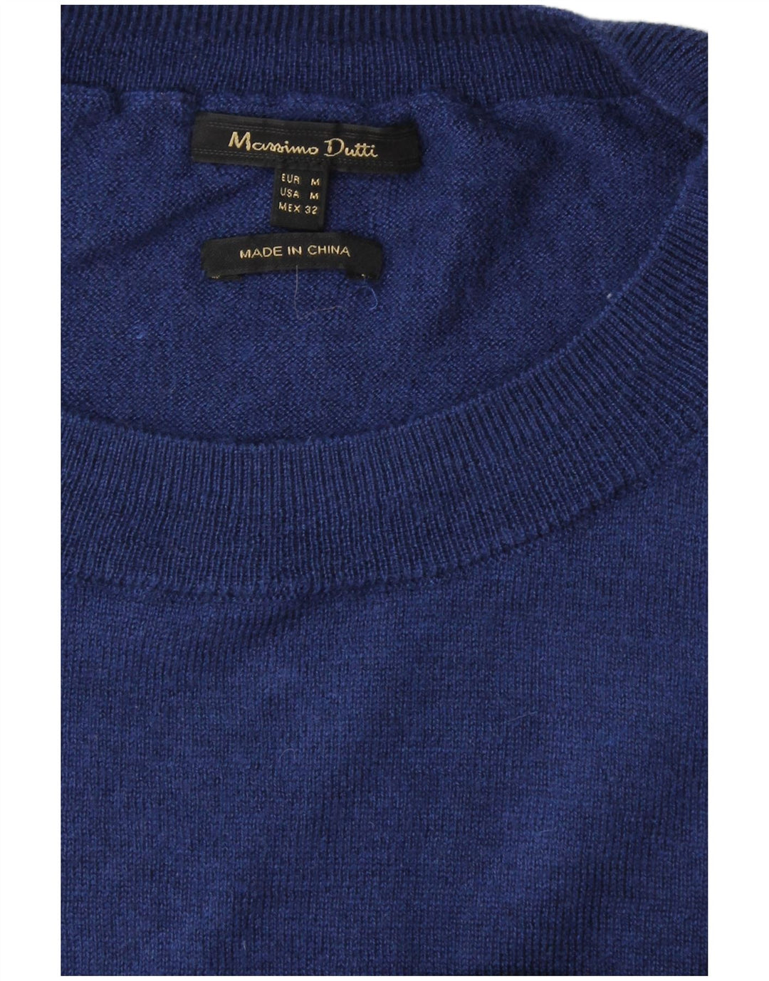 MASSIMO DUTTI Γυναικείο πουλόβερ υπερμεγέθη Crew Neck Jumper UK 14 Medium Blue