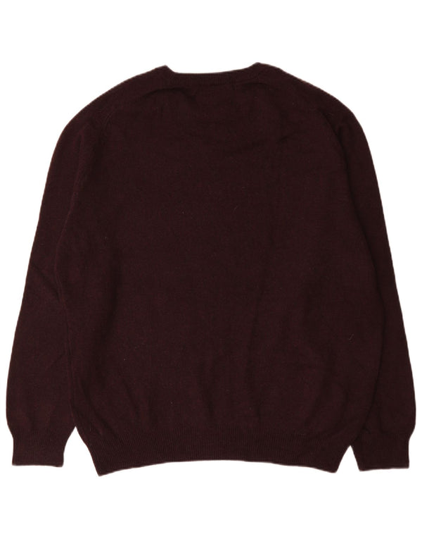 Ανδρικό πουλόβερ Marks & Spencer Blue Harbour Crew Neck Jumper Large Burgundy