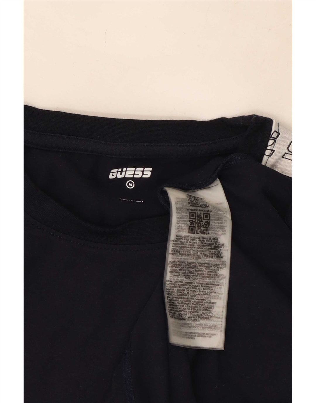 Ανδρικό γραφικό μπλουζάκι Guess Top από μεσαίο μπλε ναυτικό χρώμα, βαμβακερό
