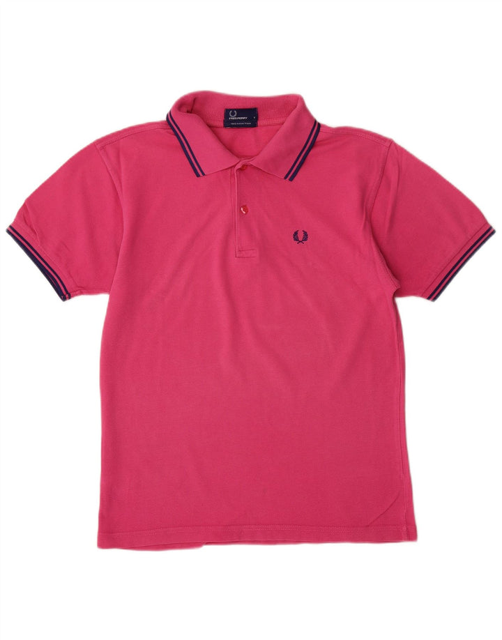 FRED PERRY Ανδρικό μπλουζάκι πόλο μικρό ροζ βαμβακερό