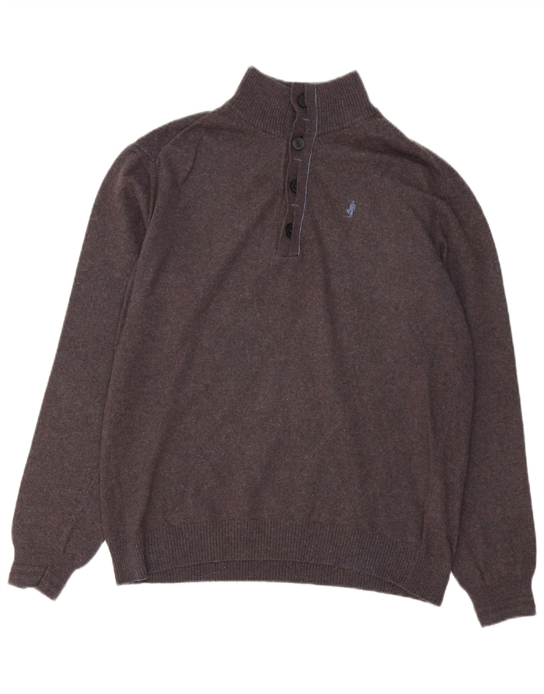 MARLBORO CLASSICS Γυναικείο πουλόβερ με κουμπιά λαιμόκοψη UK 18 XL Grey Rayon