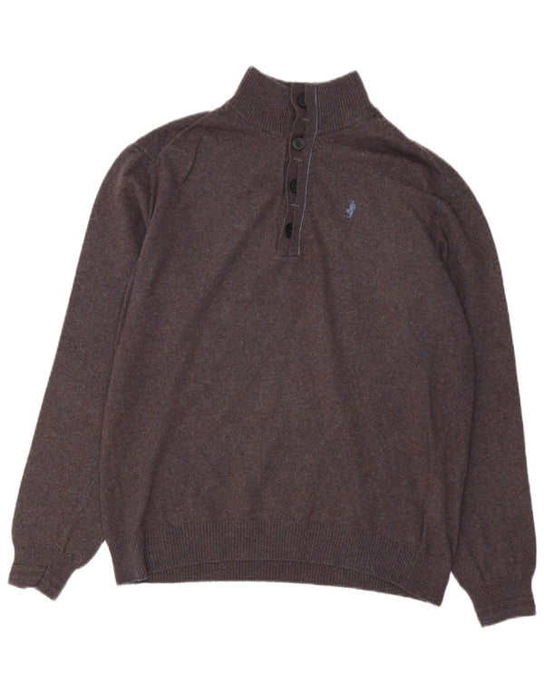 MARLBORO CLASSICS Γυναικείο πουλόβερ με κουμπιά λαιμόκοψη UK 18 XL Grey Rayon