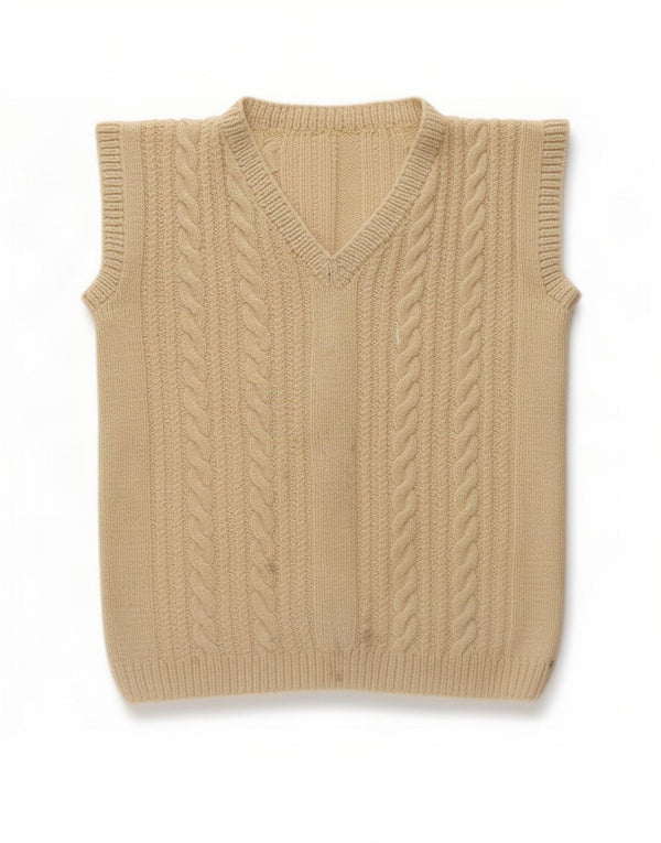 Vintage γυναικείο γιλέκο Tank Top UK 12 Medium Beige