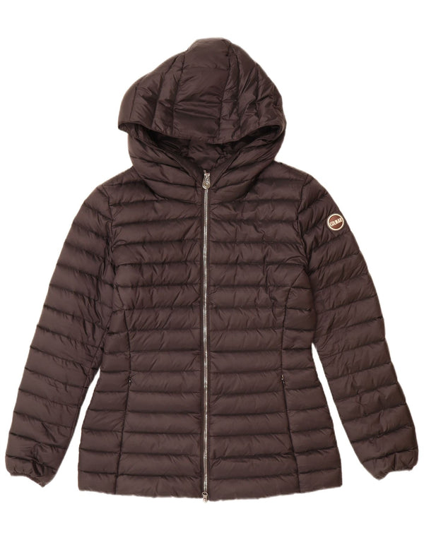 COLMAR Womens Hooded Padded Jacket IT 44 Medium Black Polyamide