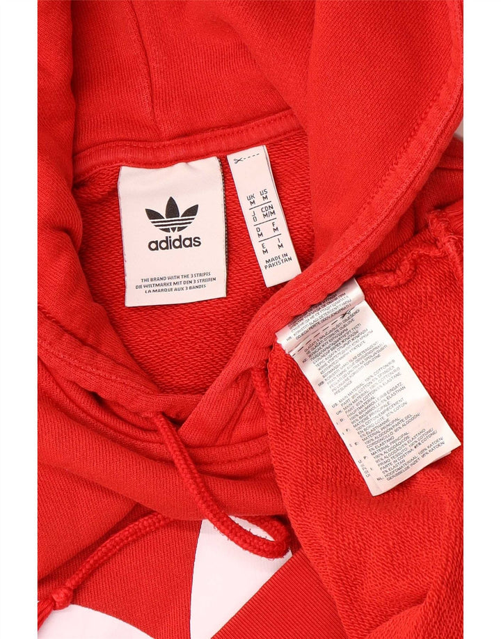 Ανδρικό γραφικό κουκούλα Adidas, μεσαίο κόκκινο βαμβακερό