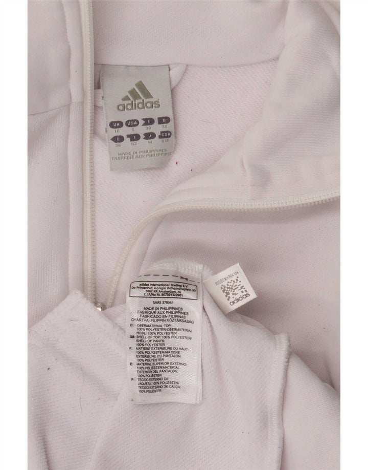 Γυναικεία αθλητική φόρμα Adidas Top Jacket UK 10 Small White Polyester