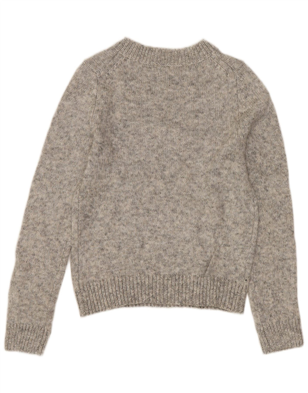 Γυναικείο πουλόβερ ZARA Crop Crew Neck Jumper UK 12 Medium Grey Flecked