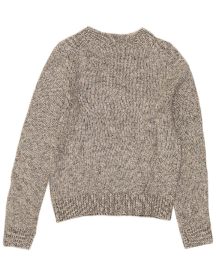 Γυναικείο πουλόβερ ZARA Crop Crew Neck Jumper UK 12 Medium Grey Flecked
